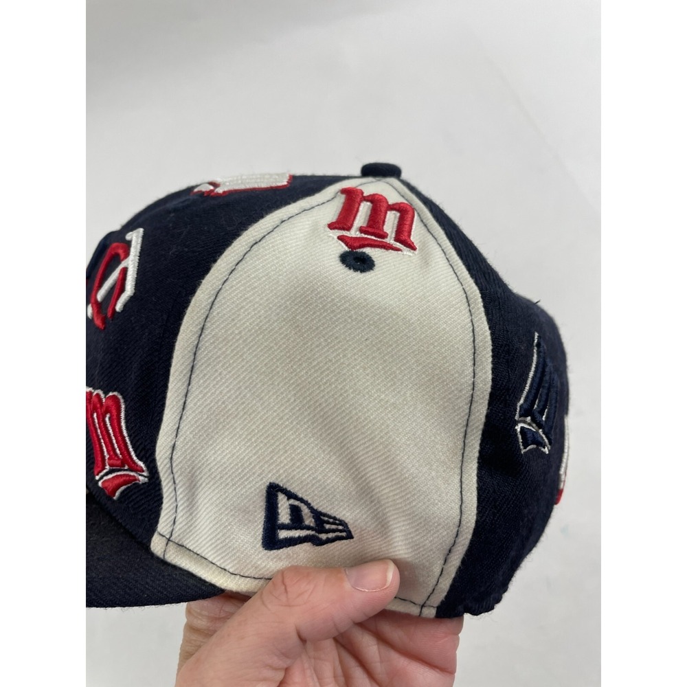 MLB Close Cap Size 7 55.8cm Black White Red Minnesota Twins Baseball Hat New Era - Picture 5 of 9
